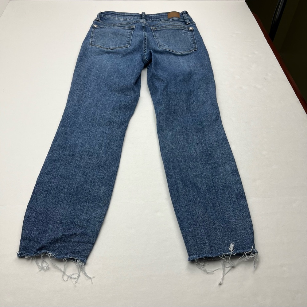 Judy Blue Distressed Relaxed Fit Womens Size 3 / 26 Blue Denim Jeans Frayed Hem - Picture 14 of 14